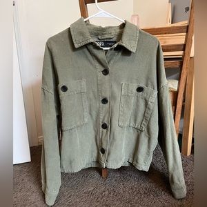 Cropped corduroy jacket
